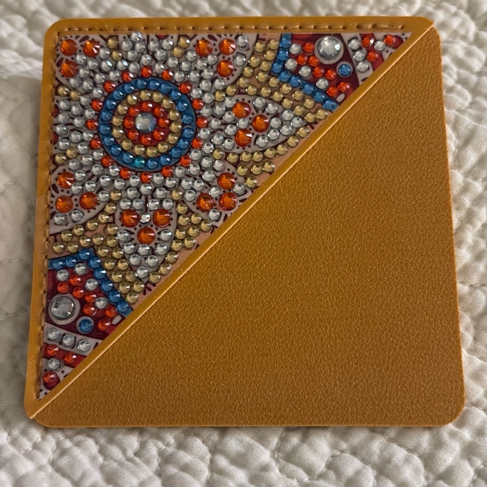 Embellished Tan and Multicolor Bookmark